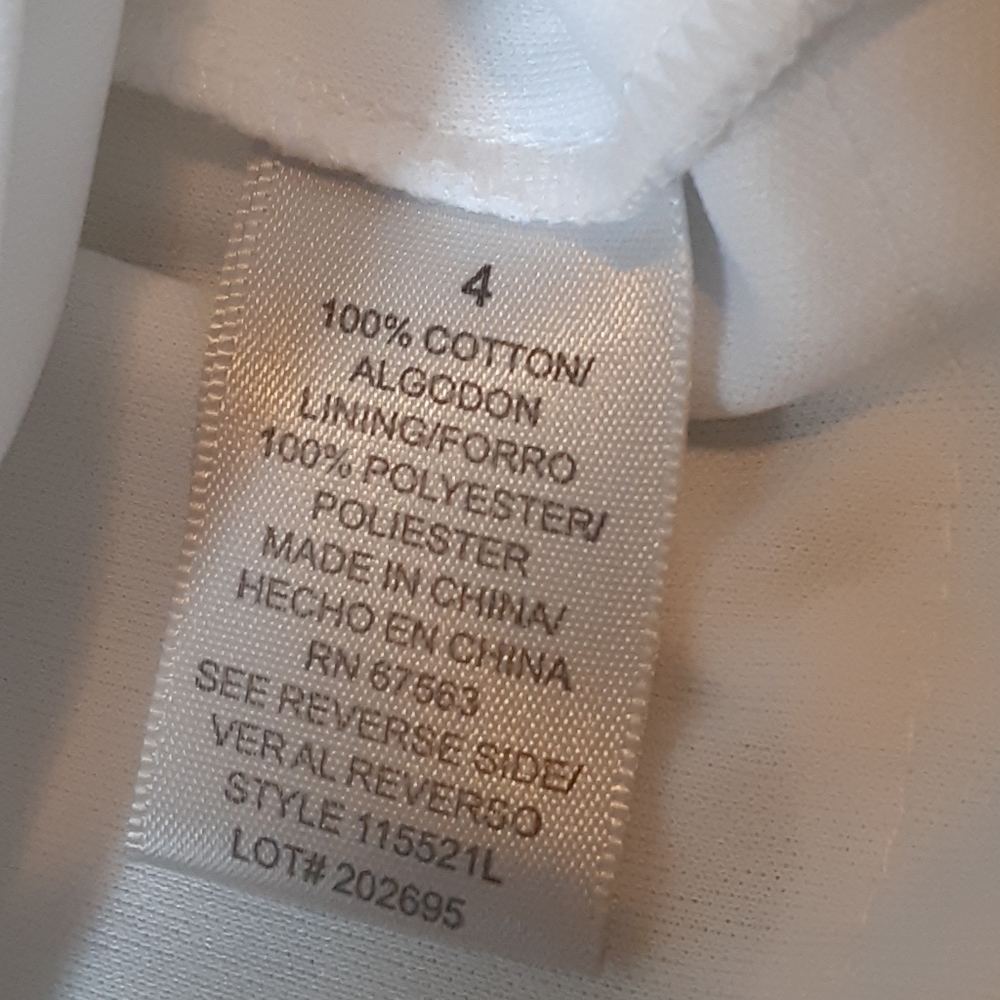 *  DRESSBARN  WHITE LAYERED DRESS - Picture 9 of 12